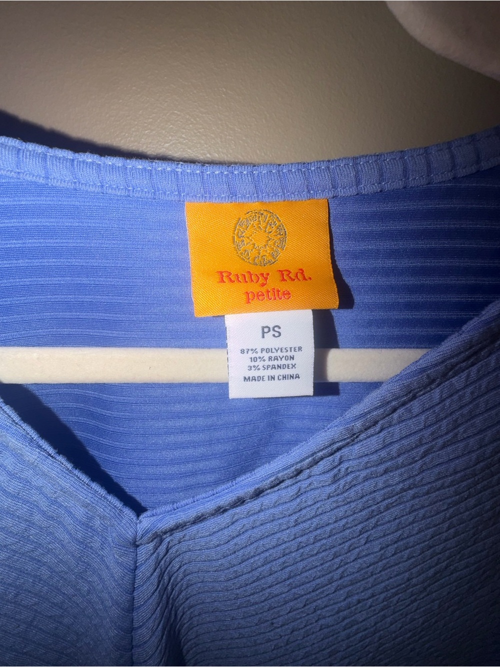 Ruby Rd. Light Blue Tie-Front V-Neck Tunic - Picture 2 of 3
